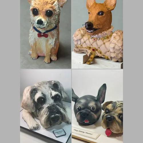 custom 3D sculpted dog cakes